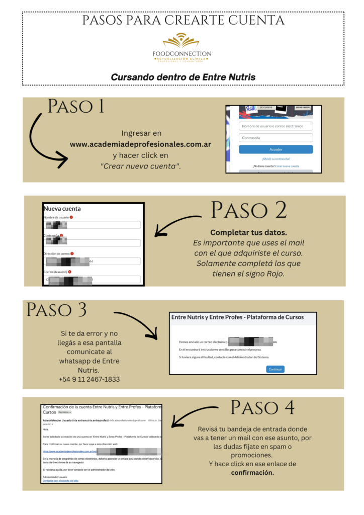 Paso a paso para registrarte en plataforma ENTRENUTRIS